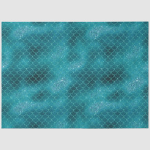 Teal Sparkle Mermaid Tissue Paper