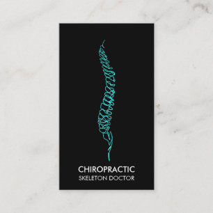 Teal Spine vertebrae orthopedic chropractic Business Card