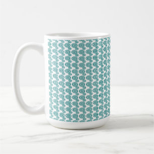 Teal Spiral Pattern Modern Morphing Mug