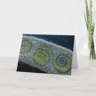 Teal Spirals Card