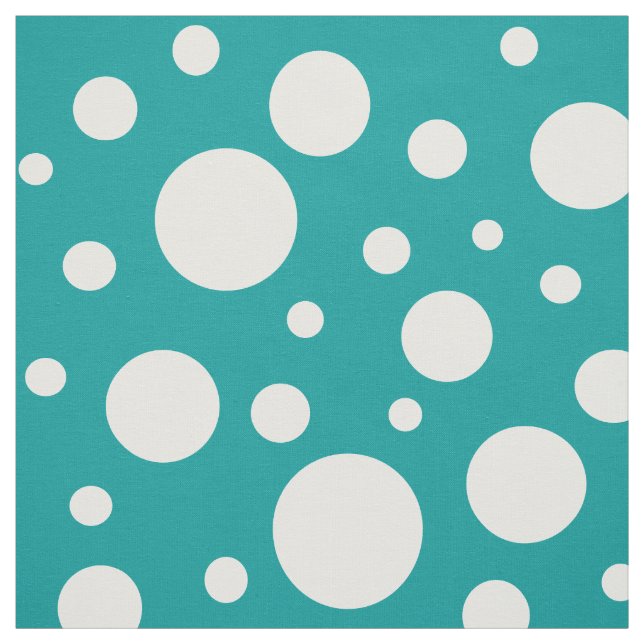 Teal Spots Fabric (Swatch)