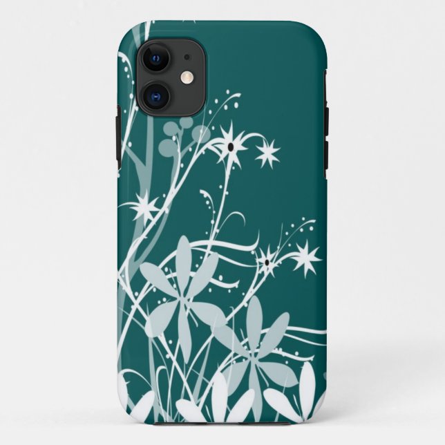 Teal Spring Flowers iphone 5 Case (Back)