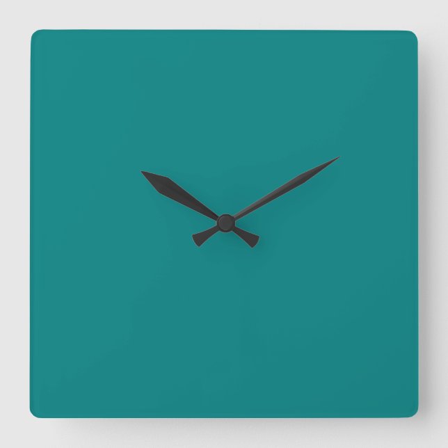 Teal Square Wall Clock (Front)