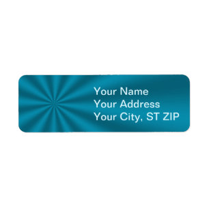 Teal Starburst Address Labels