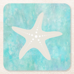 Teal Starfish Coasters