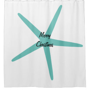 Teal Starfish Merry Christmas Custom Colour Holida