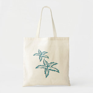 Teal Starfish Tote Bag