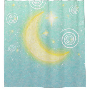 Teal Starry Moonlight Celestial Storybook