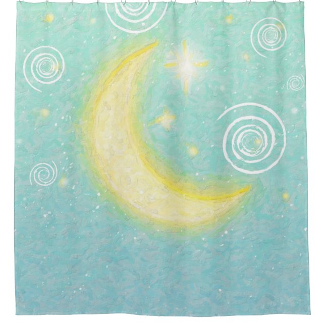 Teal Starry Moonlight Celestial Storybook (Front)