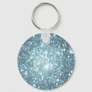 Teal Stars Keychain