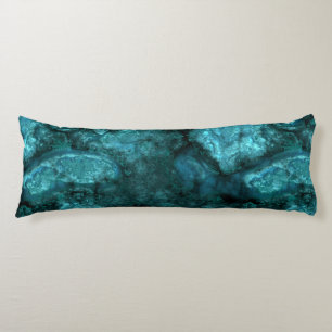 Teal Stone abstract Body Pillow