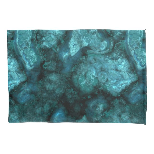 Teal Stone abstract Pillowcase (Front)
