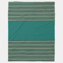 Teal Stripe Casual Car Blanket