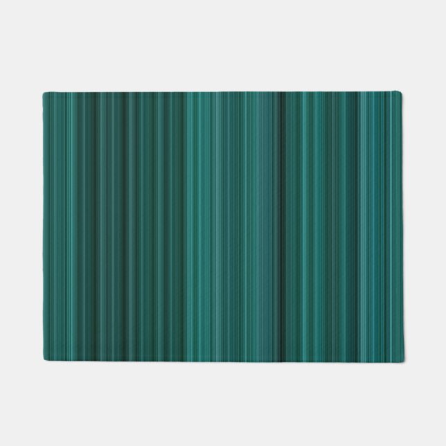 Teal Stripe Doormat (Front)