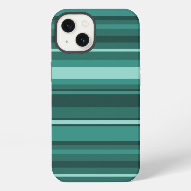 Teal stripes Case-Mate iPhone case (Back)