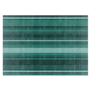 Teal stripes cutting board
