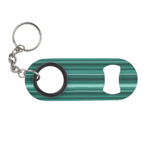 Teal stripes mini bottle opener