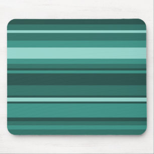 Teal stripes mouse pad