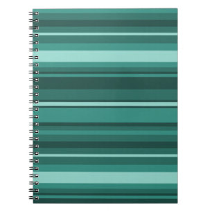Teal stripes notebook