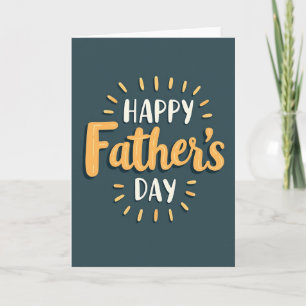 Teal Sweet Fathers Day Burst Card