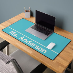 Teal Teacher Desk Mat