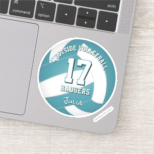 teal team colors volleyball buy 1 or buy in bulk