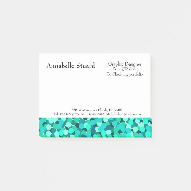 Teal template post-it notes (Front)