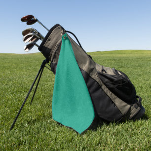 Teal textured surface with subtle swirling pattern golf towel