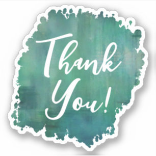 Teal Thank You Sticker
