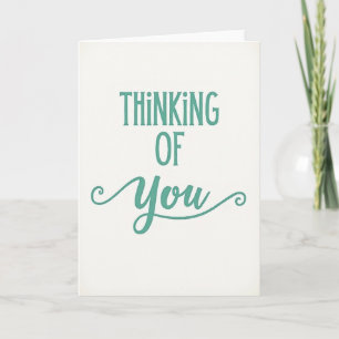 Teal Thinking Of You Card