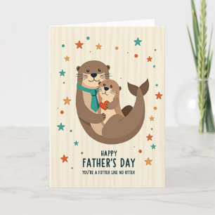 Teal Tie Fathers Day Art Card