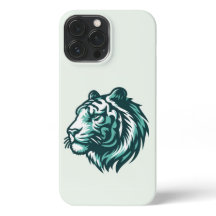 Teal Tiger with Pale Green