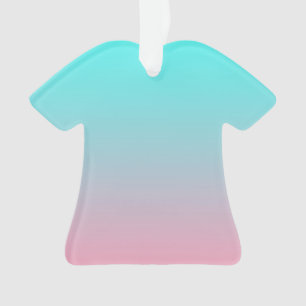 Teal to Pink Simple Gradient Blended Background Ornament