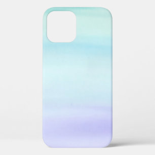 Teal to Purple Watercolor Wash Zazzle_Growshop. iPhone 12 Case