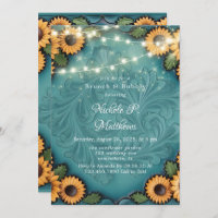 Teal Tooled Leather Sunflower Brunch & Bubbly
