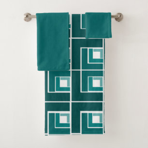 Teal Topsy Turvy  Bath Towel Set