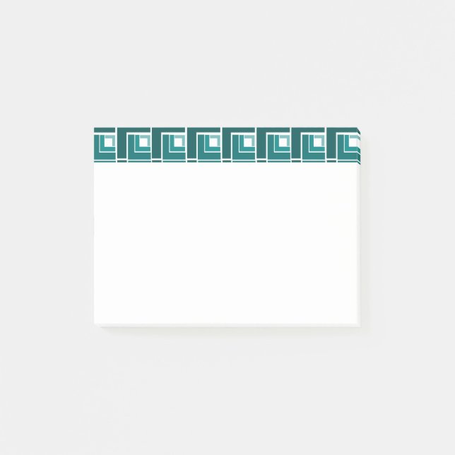 Teal Topsy Turvy  Post-it Notes (Front)