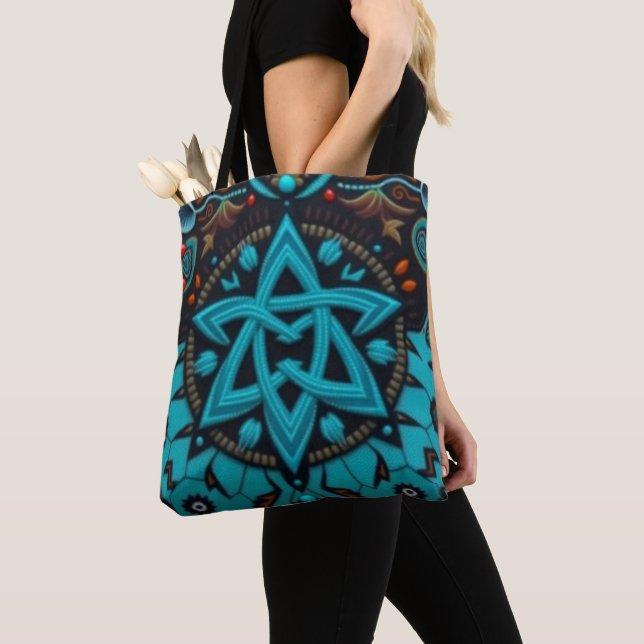Teal Trix: Tote Bag (Close Up)