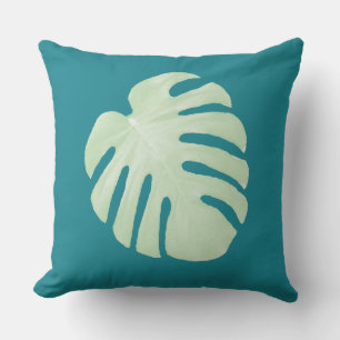 Teal Tropical Pillow
