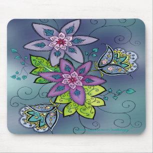 Teal Tulips Mousepad