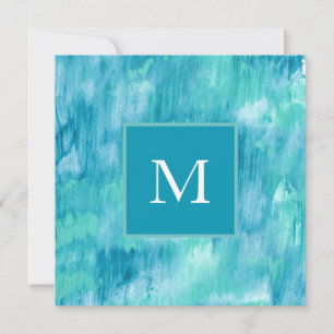 Teal Turquoise Abstract Card