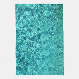 Teal Turquoise Abstract Kitchen Towel