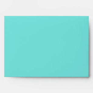 Teal Turquoise Blue & Bow Wedding Envelope