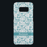 Teal Turquoise Tropical Girly Flowers Monogram Uncommon Samsung Galaxy S8 Case<br><div class="desc">Stylish and Modern Teal Turquoise Tropical Girly Flowers Monogram phone case with space for your monogram or name. Easy to customize with text,  fonts,  and colours. Created by Zazzle pro designer BK Thompson exclusively for Cedar and String; please contact us if you need assistance with the design.</div>