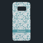 Teal Turquoise Tropical Girly Flowers Monogram Uncommon Samsung Galaxy S8 Case<br><div class="desc">Stylish and Modern Teal Turquoise Tropical Girly Flowers Monogram phone case with space for your monogram or name. Easy to customize with text,  fonts,  and colours. Created by Zazzle pro designer BK Thompson exclusively for Cedar and String; please contact us if you need assistance with the design.</div>
