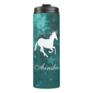 Teal Unicorn Personalized Thermal Tumbler