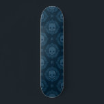 Teal Victorian Gothic Skull & Monogram Minimalist Skateboard<br><div class="desc">This elegant skateboard featuring Victorian skull pattern & custom monogram would make a wonderful gift for someone,  who loves gothic stuff! Easily add the desired initial by clicking on the "personalize this template" option.</div>