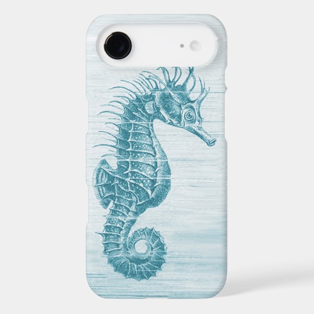 teal vintage seahorse iPhone 6 case (Back)