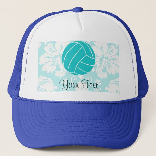 Teal Volleyball Trucker Hat (Front)