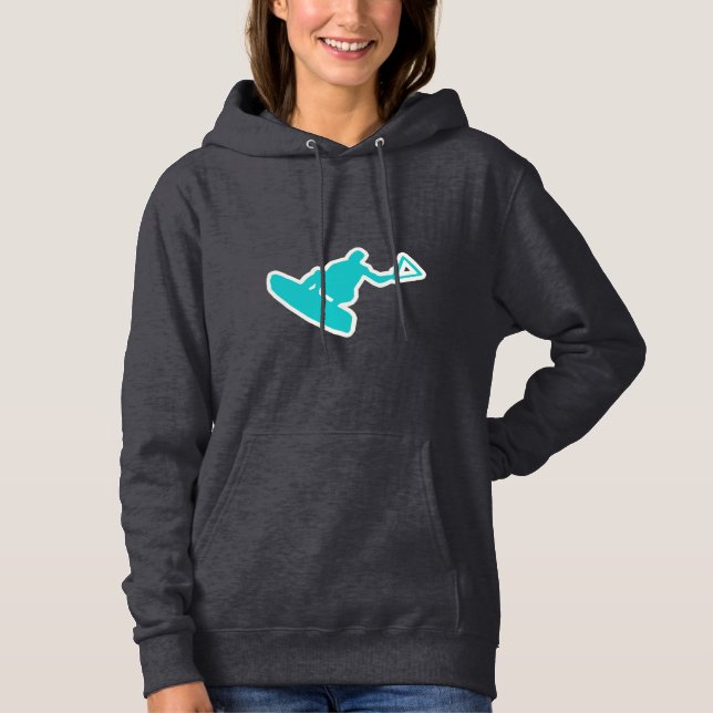 Teal Wakeboarder Hoodie (Front)